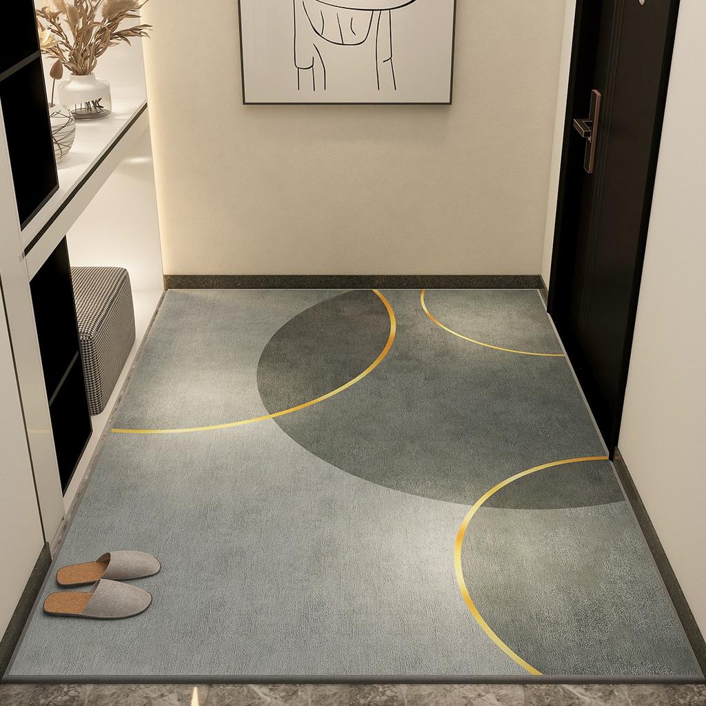 High Density Short Pile Door Mat Dust Proof Carpet Geometric Large Rugs for Bedroom Chair Floor Decoration