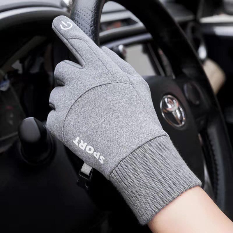 Winter wasserdichte Anti-Rutsch-warme Vollfinger-Handschuhe Outdoor-Touchscreen-Wollhandschuhe zum Radfahren