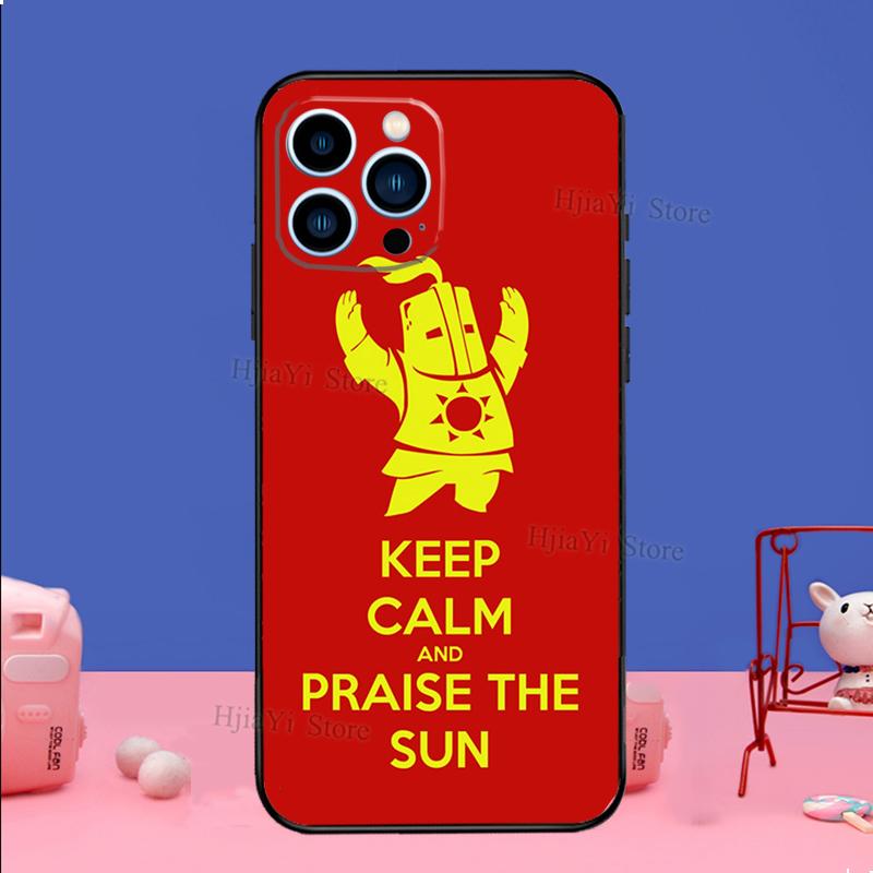 Praise the Sun Dark Souls Case For iPhone 16 15 13 11 14 Pro Max 12 Mini Plus XR X XS Max Silicone Phone Cover