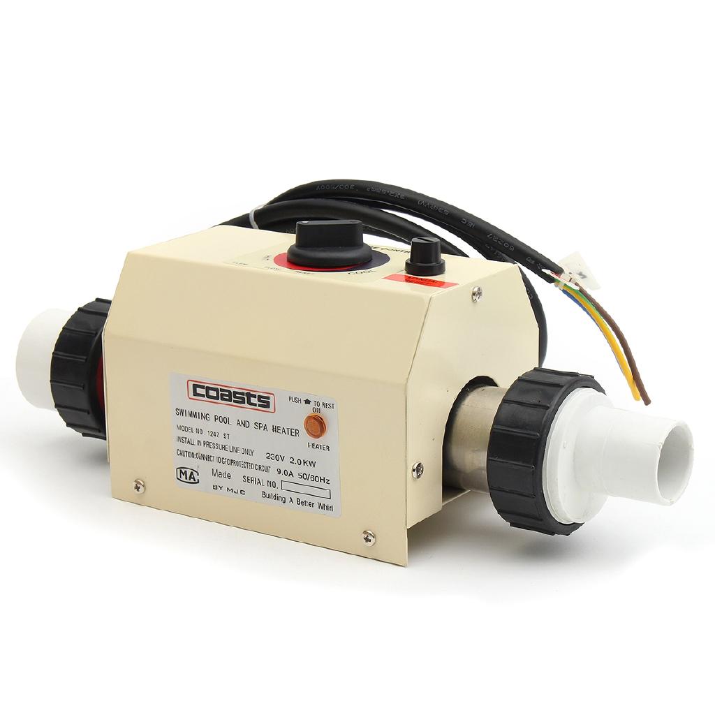 Pool Heat pump 2KW 220V Electric Swimming Pool and SPA Bath Heating Tub Water Heater 220V Swimming Pool Thermostat Accessories