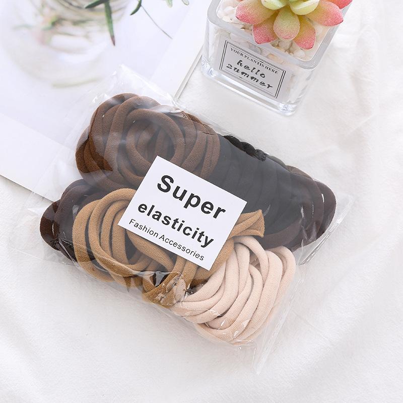 

50 шт./компл. женские и женские базовые резинки для волос 4 см простые резинки для волос эластичная повязка на голову веревки для волос резинки для волос аксессуары для волос головные уборы
