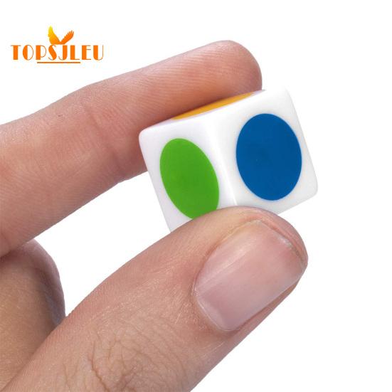 Colorful Dice - 10Pcs, 16MM, Teach Primary Secondary Colors, Fun Learning Games, Durable Acrylic, 6 Sided Educational Color Recognition Dice