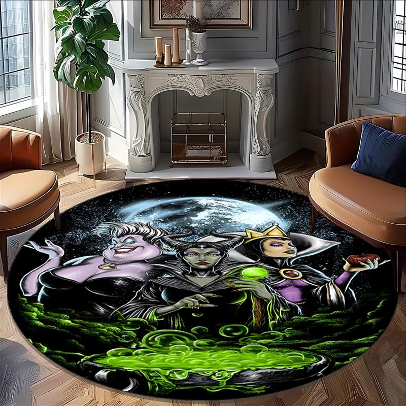 1pc Villains Carpet, Round Rug, Comfortable, Suitable for Entryways, Living Rooms, Office, And Bedrooms, Christmas Decoration