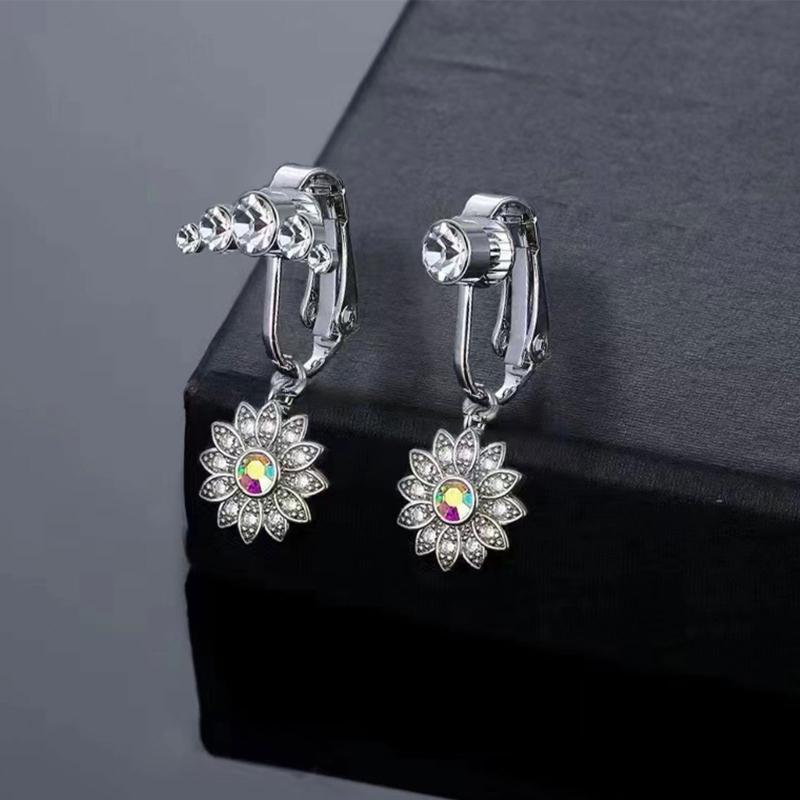 Stylový zirkonový klip na pupík bez piercingu, snadno se nosí, nastavitelný pohodlný střih, měděný tělový šperk