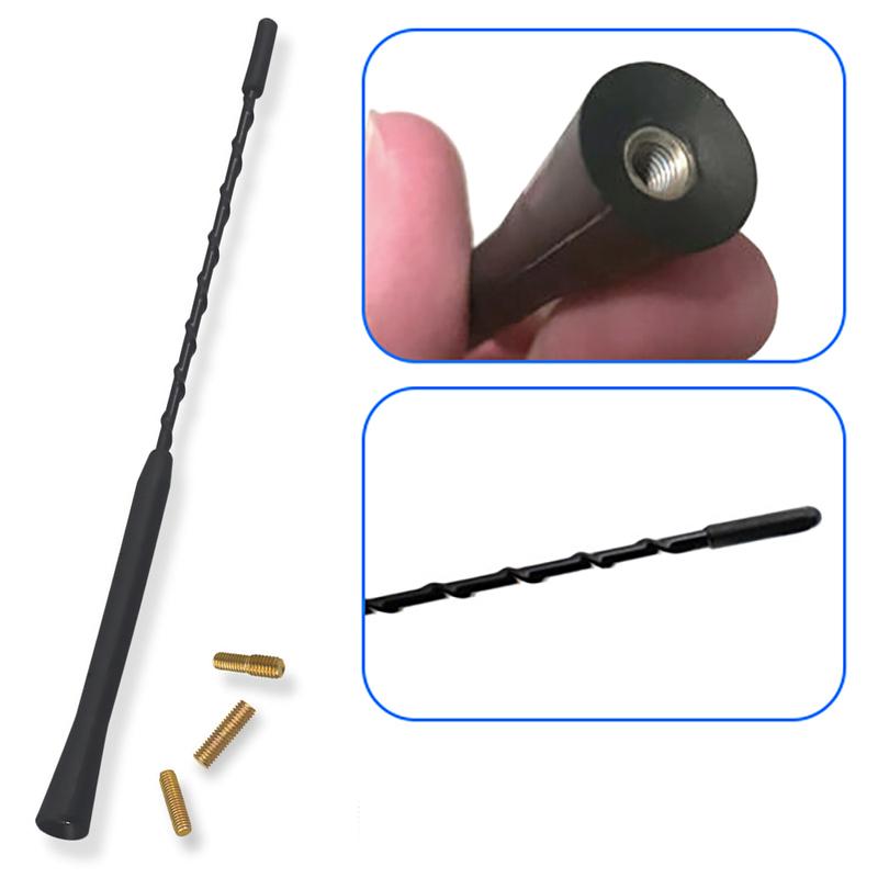 11" Universal Car Antenna Radio AM/FM Antena Roof Mast Amplified Signal Aerial Car Radio Aerial with Screw Metal Accessories