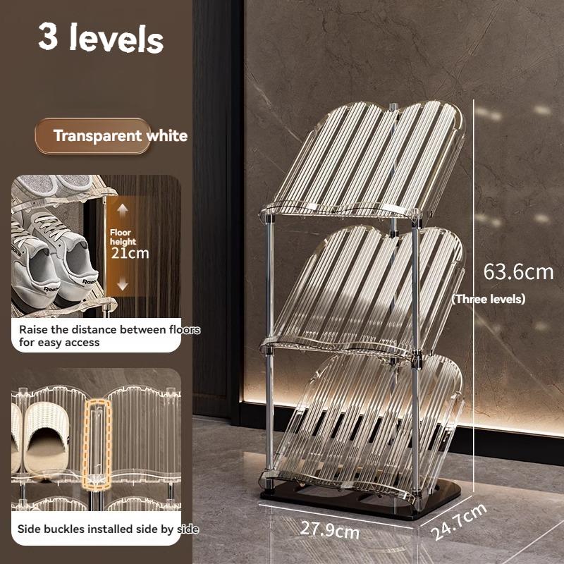 Наклонная узкая обувница для маленьких пространств, Угловая, Органайзер для хранения обуви, Высокий узкий шкаф-полка для обуви, ботинок