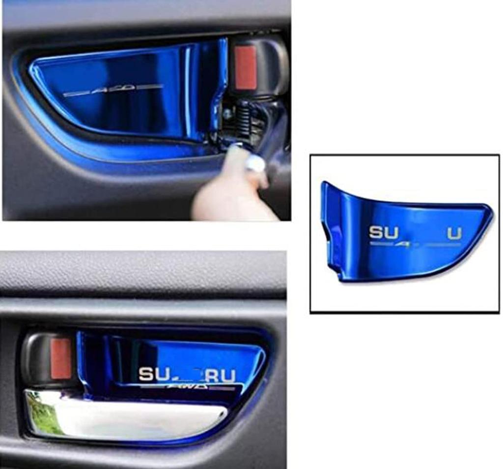 Lightbbuddy Subaru Indoor Inner Door Plate Interior Inner Parts Dress Up Set of 4 (Blue)