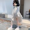 White Lace High-Waist Midi Skirt for Women - Early Autumn Asymmetric Tiered Cake Skirt with Ruffle Details & Design Sense