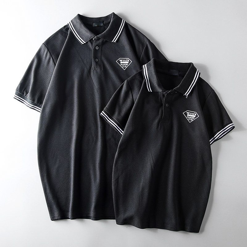 Trade Overplus Order Men's Cut the Tag Off Cattle Goods Fitness Coach Polo Shirt Tide Brand Fashion Short Sleeve Export Original Single Sports T-shirt
