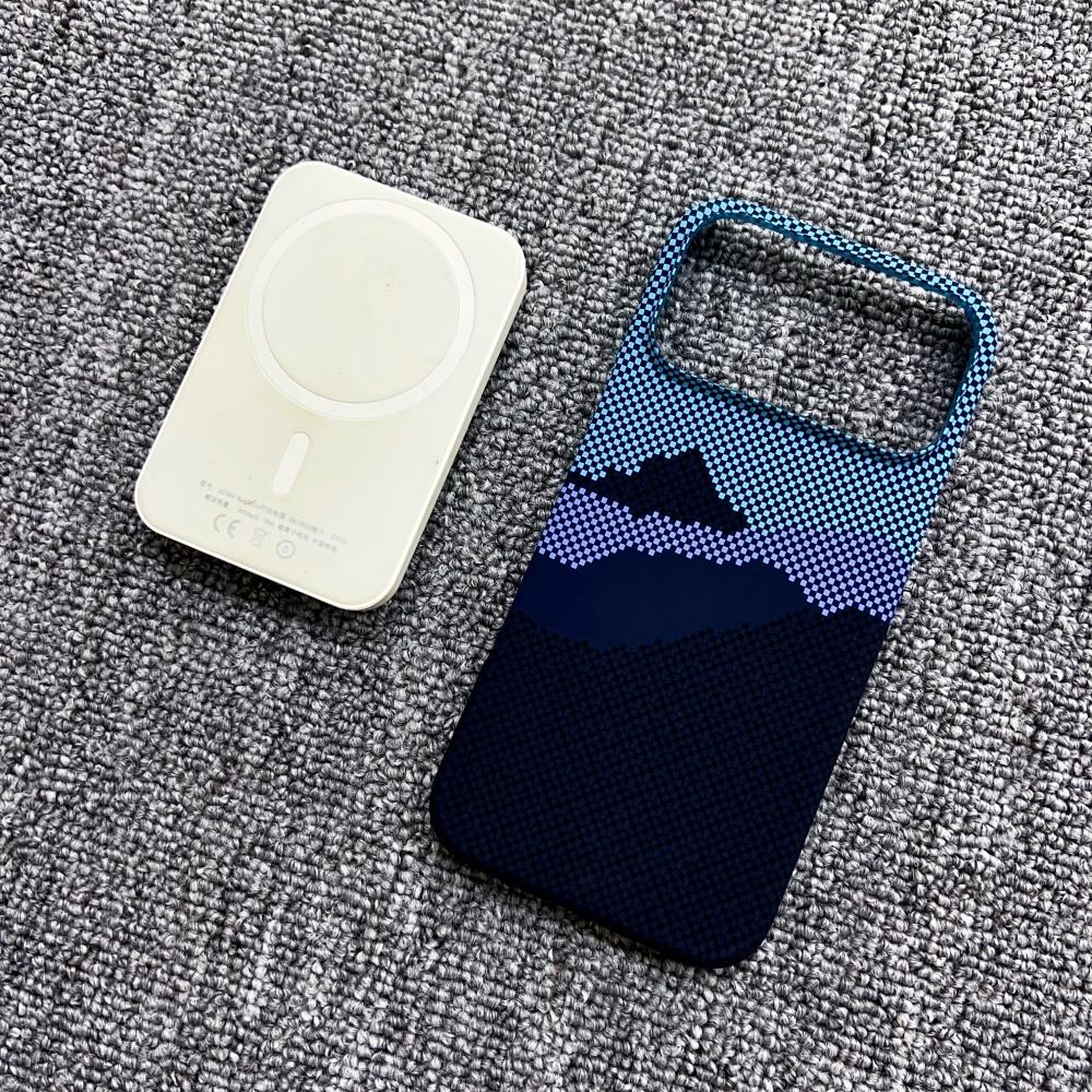Ultra Slim Rugged Carbon Fibre Magnetic Case For iPhone 17 Air 16 15 14 13 12 Pro Max Plus Frameless Thin for Magsafe PC Cover