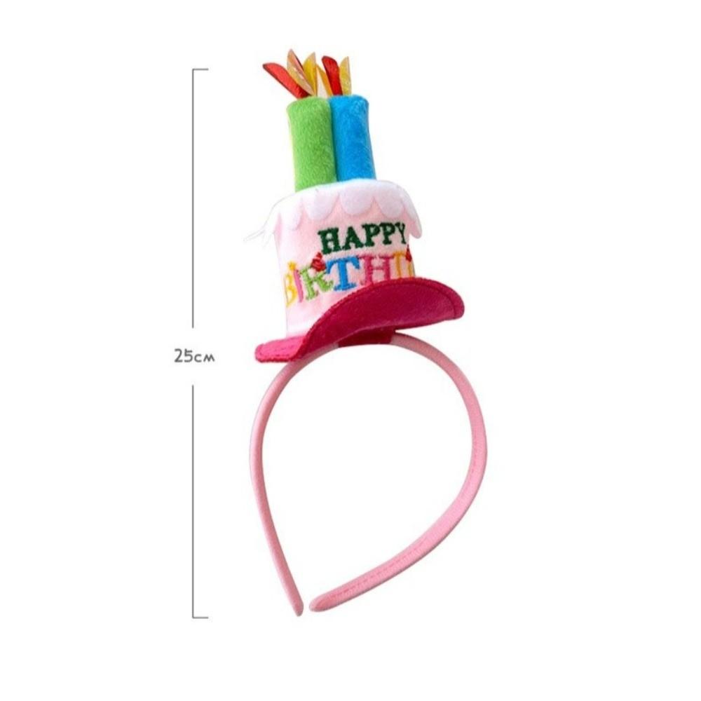 Korean Style Cartoon Birthday Headband Candle Birthday Cake Hairband Hair Accessories Creative Women Hair Hoop Party Supplies