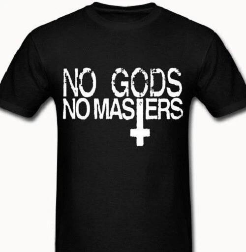 No Gods No Masters Atheist t-shirt Tee Anarchy anarchist cross XXXXL
