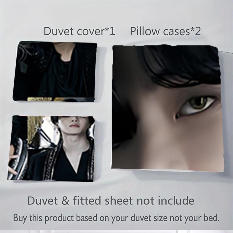 3Pcs Kpop Stars Dark Fashion Bedding Sets For All Sizes New 3D Printed Bed Cover Comforter Duvet Cover Pillowcase Bedroom Decoration