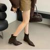 2025 Spring Autumn Women Ankle Boots Fashion Pointed Toe Short Booties Designer Low Heels Shoes Botas Mujer