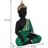Buddha Statue For Home Living Room Vastu Statue Decorative Showpiece - 13 Cm  (Polyresin, Green)