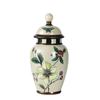 Candy Tea Cans Flower Arrangement Household Sealed Storage Cans Chinese Ceramic Vase with Lid Home Decorations Desktop Ornaments