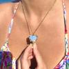 In Spired Heart Shaped Necklace With Copper Material And Rhinestone Accents For Daily Wear
