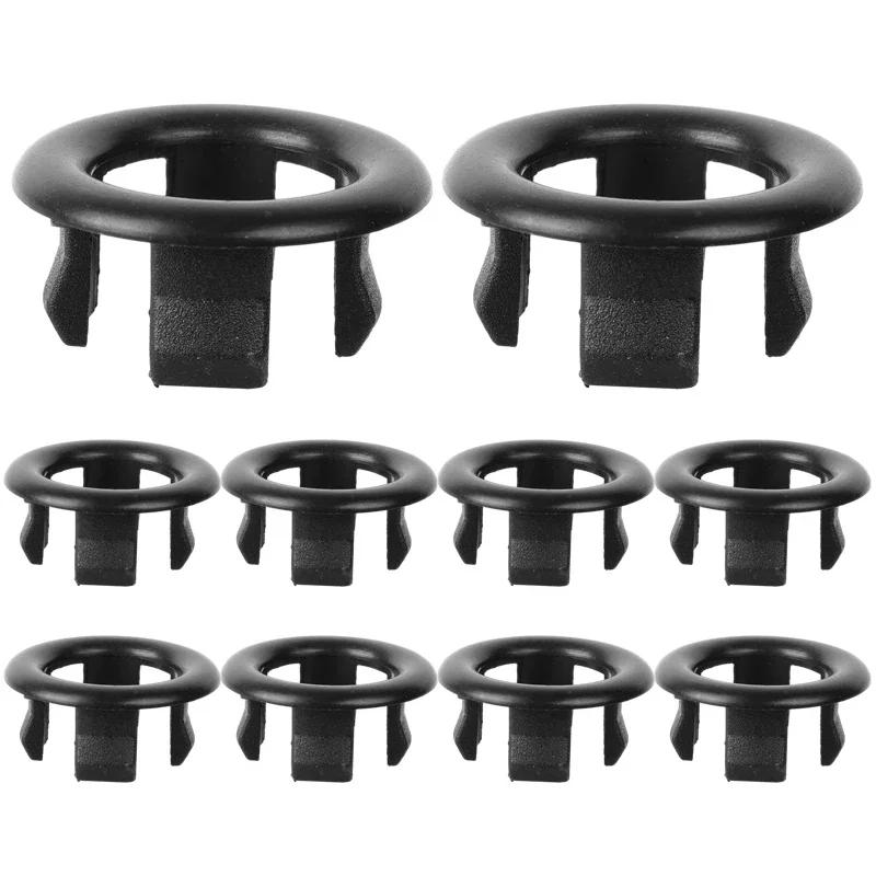 1/20pcs Plastic Bathroom Kitchen Basin Sink Overflow Cover Ring Insert Replacement Chrome Hole Round Drain Caps Basin Plug