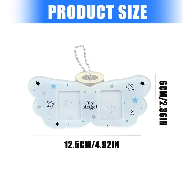 Acrylic Photocard Holder,Lovely Credit Card Sleeve Pendant Keychain Badge Holder for Student Card Id Cards Bank Card