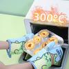 2PCS Cotton Lining Oven Mitt Cartoon Printed Kitchen Cooking Glove Durable Baking Glove  Kitchen