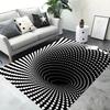 3D Vortex Illusion Door Mat Washable Non-Slip Living Room Sofa Chairs Area Mat Kitchen Doormat Area Rug
