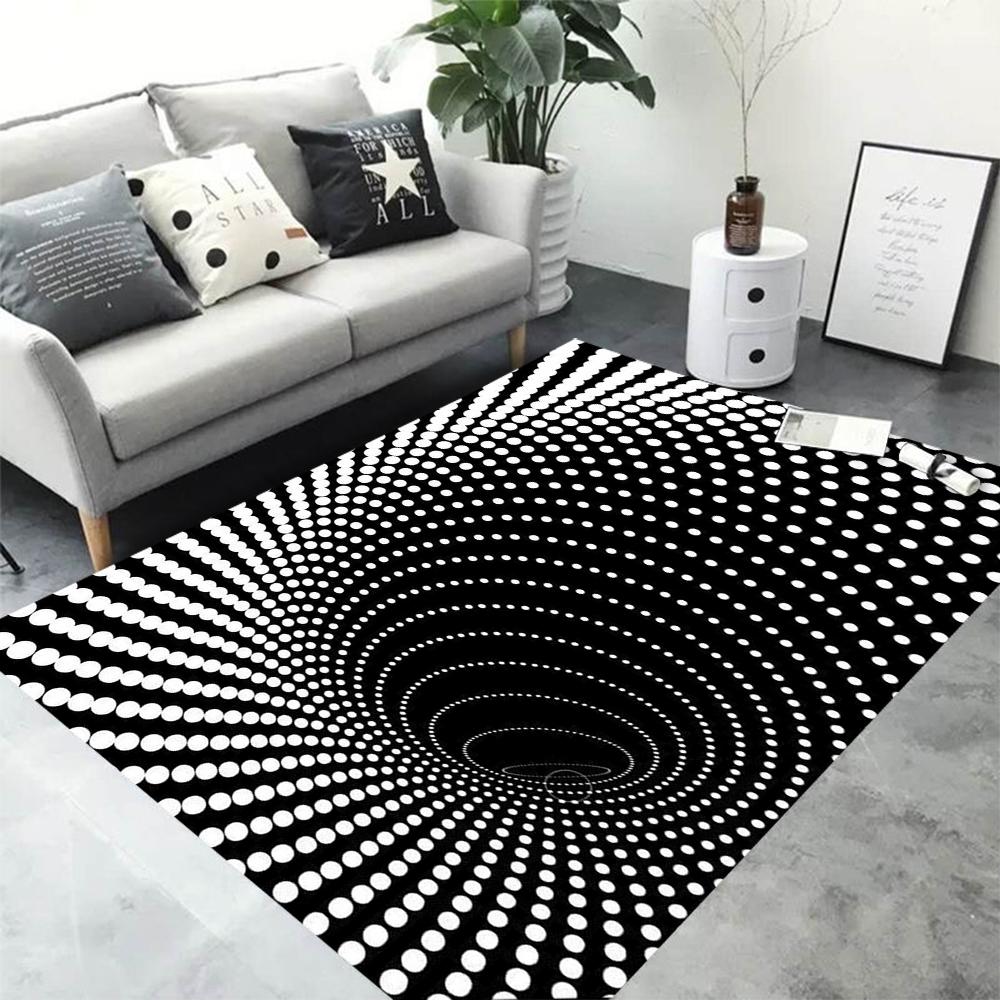 3D Vortex Illusion Door Mat Washable Non-Slip Living Room Sofa Chairs Area Mat Kitchen Doormat Area Rug