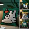 1PC M-Mat-suiS Kwaii Anime Pillow Case Anti-dustmite Pillowcase Invisible Zipper Silky Short Plush Sofa Cushion Cover