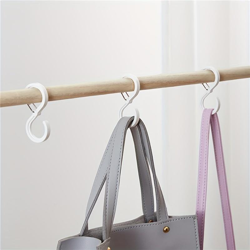 S-shaped Hook Buckles for Kitchen and Bathroom Horizontal Bar Hooks Without Drilling Plastic Clothes Hangers