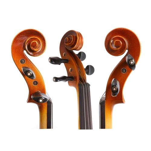 Yinfente 4/4, 3/4, 1/2, 1/4 Acoustic Violin Kit, 4-String, Maple Spruce Top, Ebony Fittings, Solid Wood, Handmade for Beginners, Kids, and Students, I