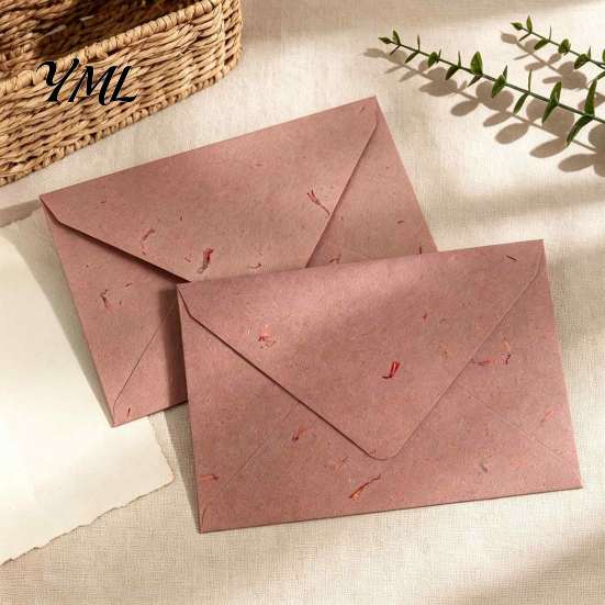 Art Paper Envelopes for DIY Crafts 10PCS Petal Envelopes, Real Floral Texture Design, Thick Western Style Correspondence Stationery, Macaron