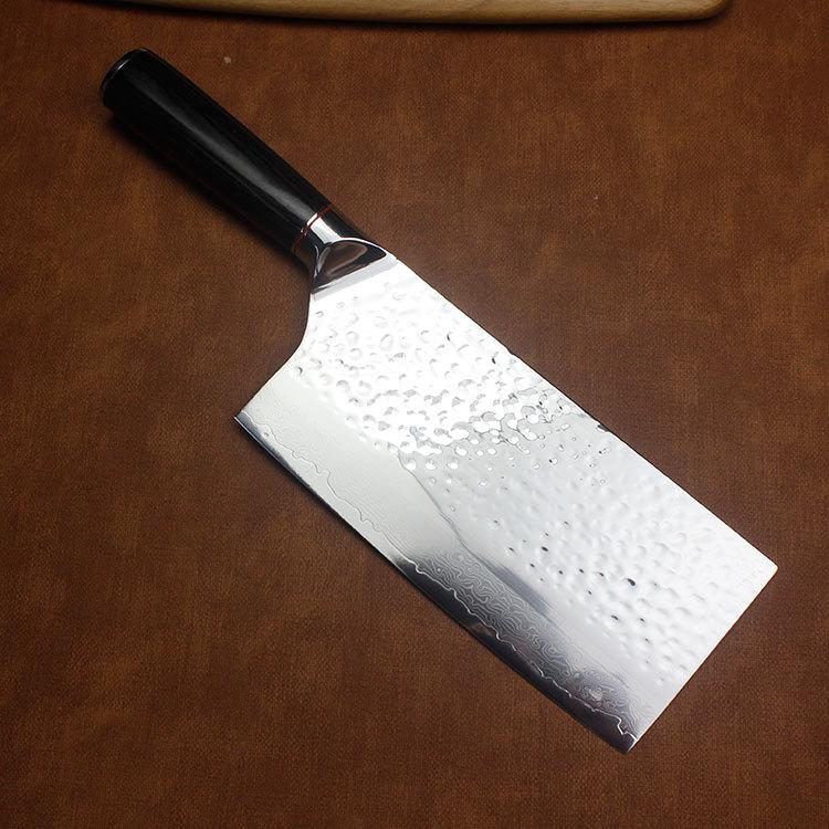 7.3 Inch Slicing Knife 67-layers Damascus Steel 10Cr15CoMoV Blade Chef Cleaver Meat Cutting Vegetable Kitchen Knives Wood Handle