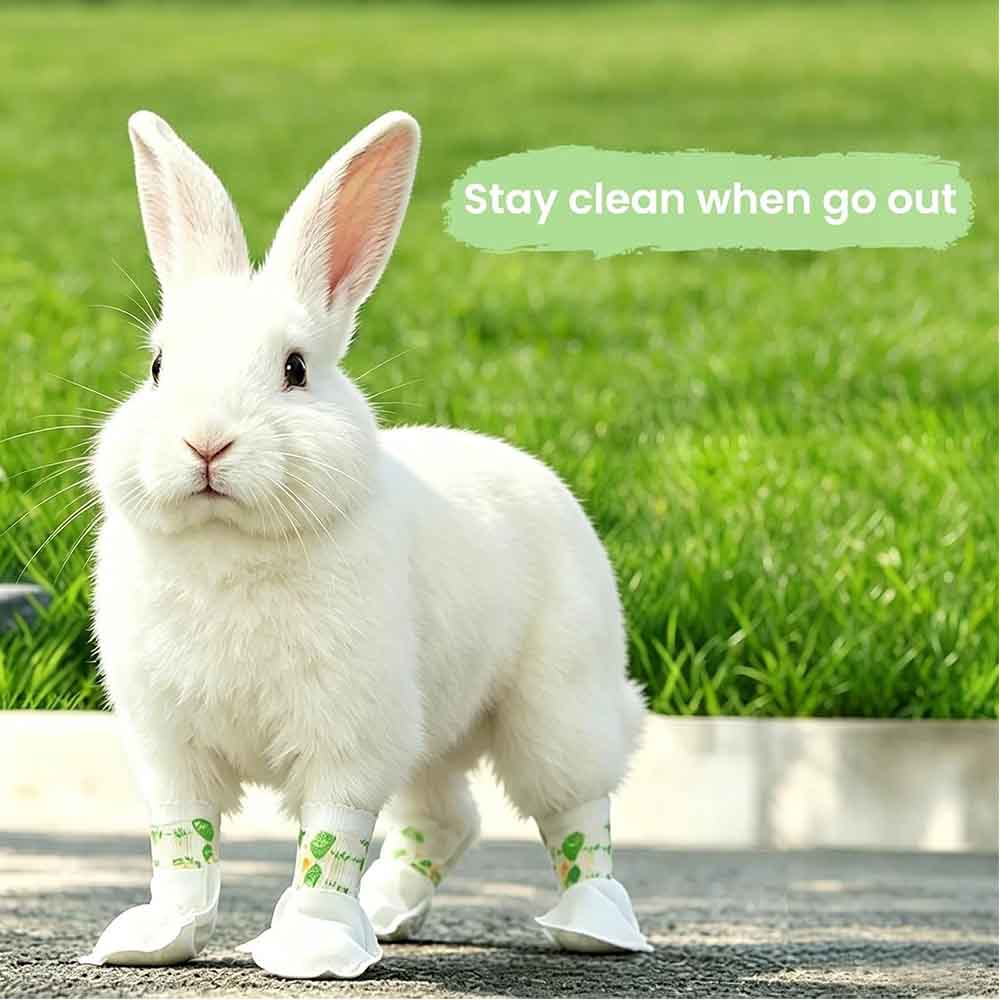 40pcs Disposable Rabbit Paw Protectors For Bunny Recovery and Relief Wound Pain