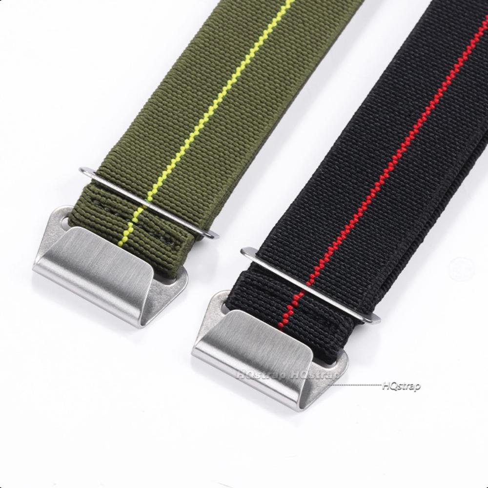 Uniwersalny Nylonowy Pasek do Zegarka Smartwatch Tkaninowa Opaska na Nadgarstek Paracord Elastyczny 20mm 22mm Paski do Zegarków Męski Sportowy Pasek