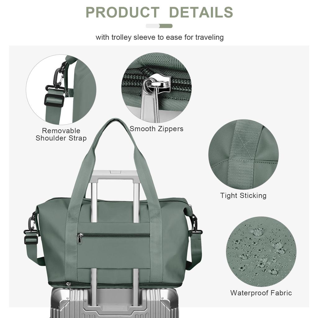 Travel Duffel Bag, Women Sports Tote Fitness Gym Bag, Ryanair Cabin Bag 40x20x25 Hand Luggage, Shoulder Weekender Bag Travel Bag