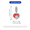 Beads Copper Charms Original Love Heart Rib Pendant Beads Fit Bracelet Jewelry Diy Women Fine Gift Accessory