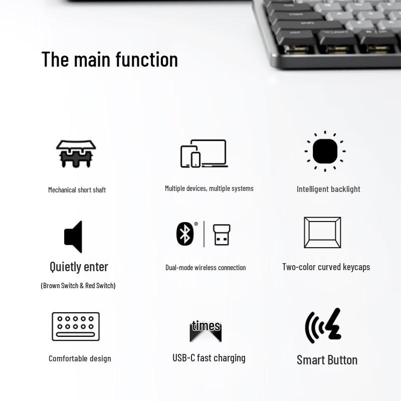 Tastiera Wireless Bluetooth Logitech MX Mechanical Mini