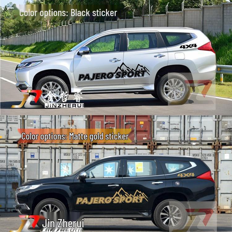 Autocolante Caroserie Mitsubishi Pajero Sport: Autocolante Dungi de Cursă & Bară de Culoare Personalizată