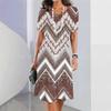 Vacation Short Sleeve T-Shirt Dress Women 3D Print Loose Plus Size Beach Dresses