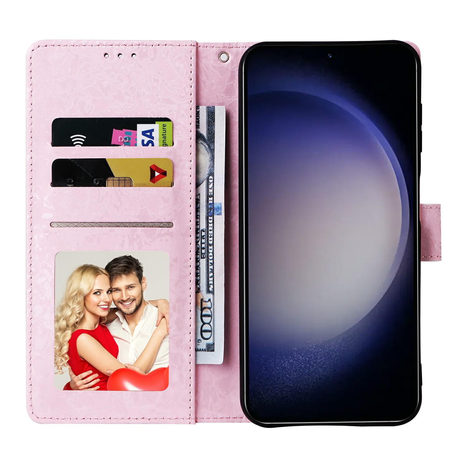 

Чохол для телефону Samsung Galaxy S25/S24 із RFID-блокуванням та квіткою зі шкіри Butterfly Flower