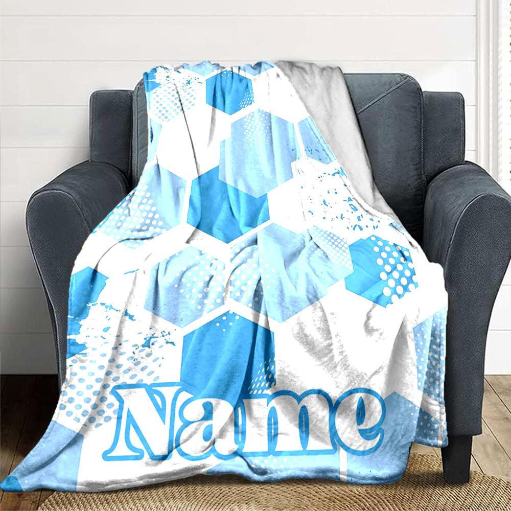 Custom Name Minecraft Adventure Quest Blanket for Couch & Bed, Plush Cozy Fuzzy Blanket Super Soft & Warm Blankets for Fall and Winter. 0908442