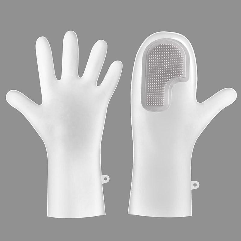 Multi functional magic brush household dishwashing gloves, plastic latex waterproof kitchen cleaning, household use