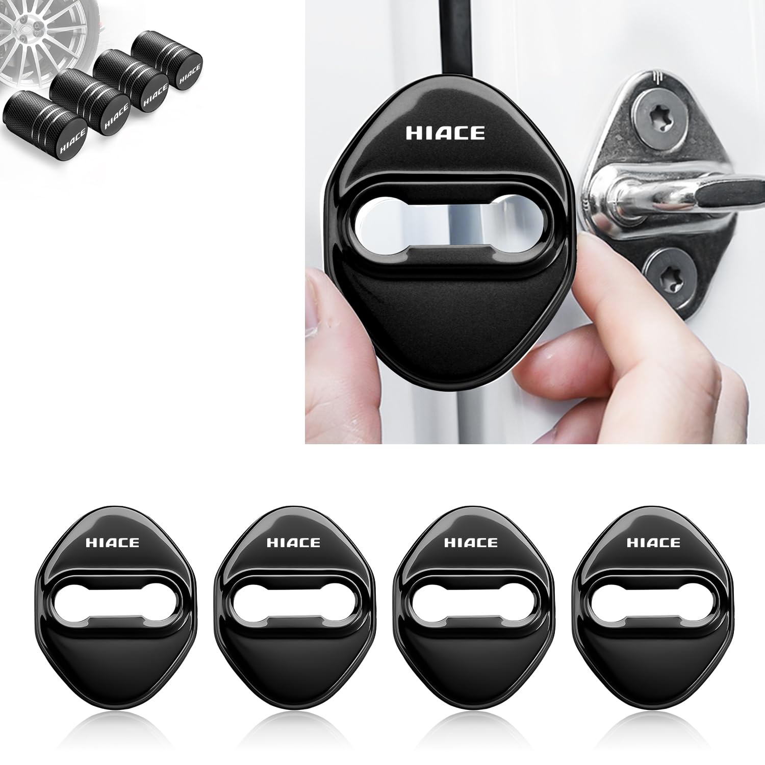 Hiace Exclusive Accessories Door Striker Cover Door Lock Cover Hiace чёрный