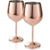 Stainless Steel Stemmed Wine Glasses 350 Ml, Unbreakable Wine Glass Goblets, Gift for Men and Women,
