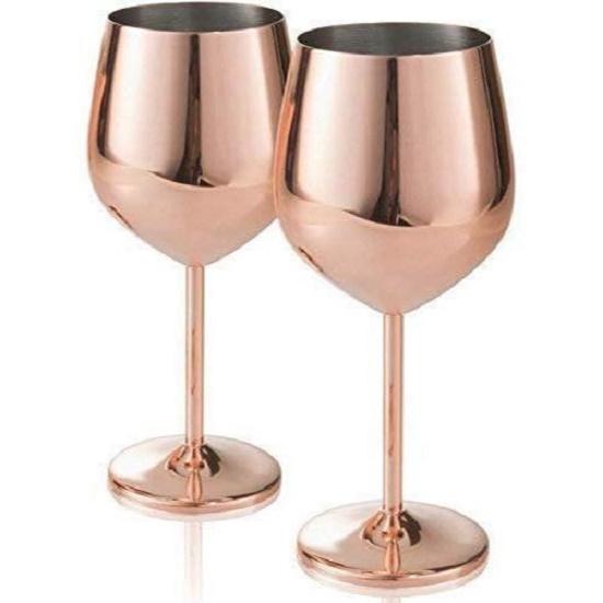 Stainless Steel Stemmed Wine Glasses 350 Ml, Unbreakable Wine Glass Goblets, Gift for Men and Women,
