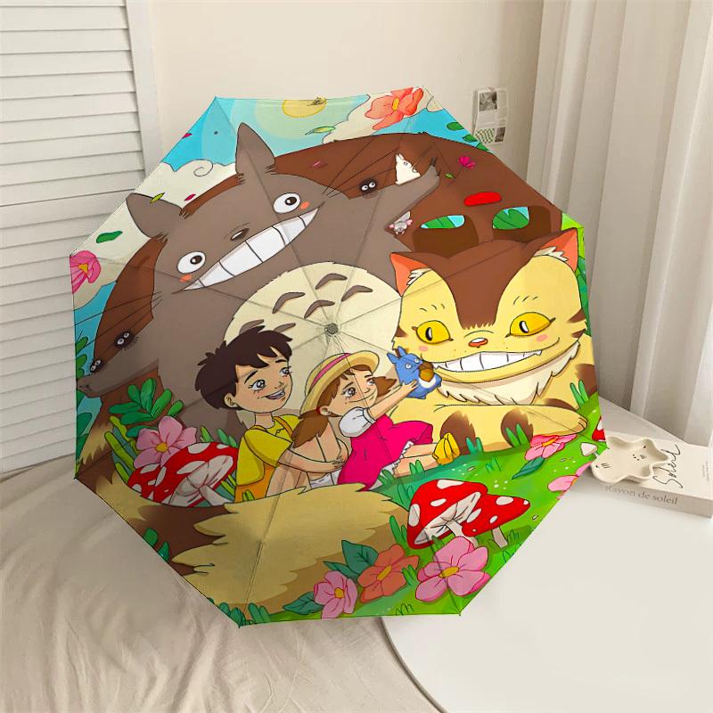 

1PC Totoro Catbus Umbrella-8-Rib Reinforced, Automatic Open, Lightweight & Durable, Cute Fashion Accessory for Outdoor-P61