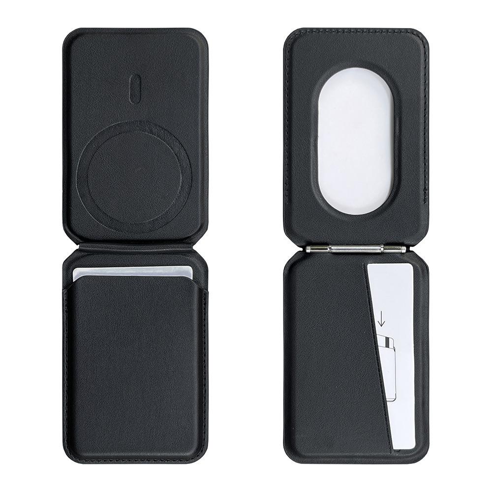 Applicable To Apple iPhone17 Bracket Magnetic Card Bag Pu Shaft MagSafe Card Sleeve Customized Logo