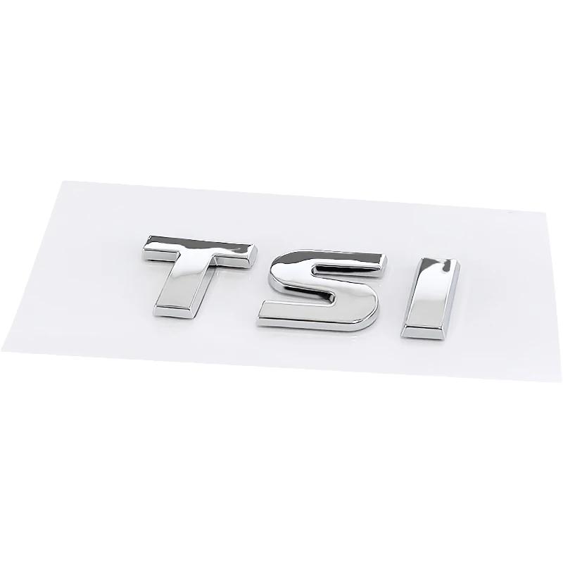 3D ABS Chrome Black Logo TSI Emblem Letters Car Trunk Badge For VW TSI Sticker Accessories