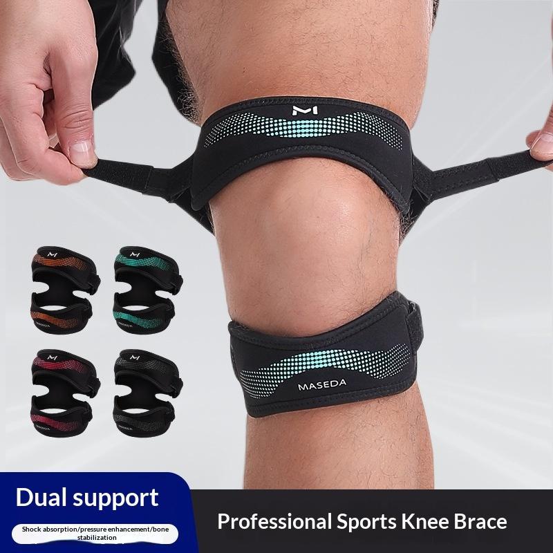 Soft Double Patellar Band Knee Stabilizer 1Pc Skin-friendly Adjustable Knee Support for Crossfit Training Knee Pain Relief