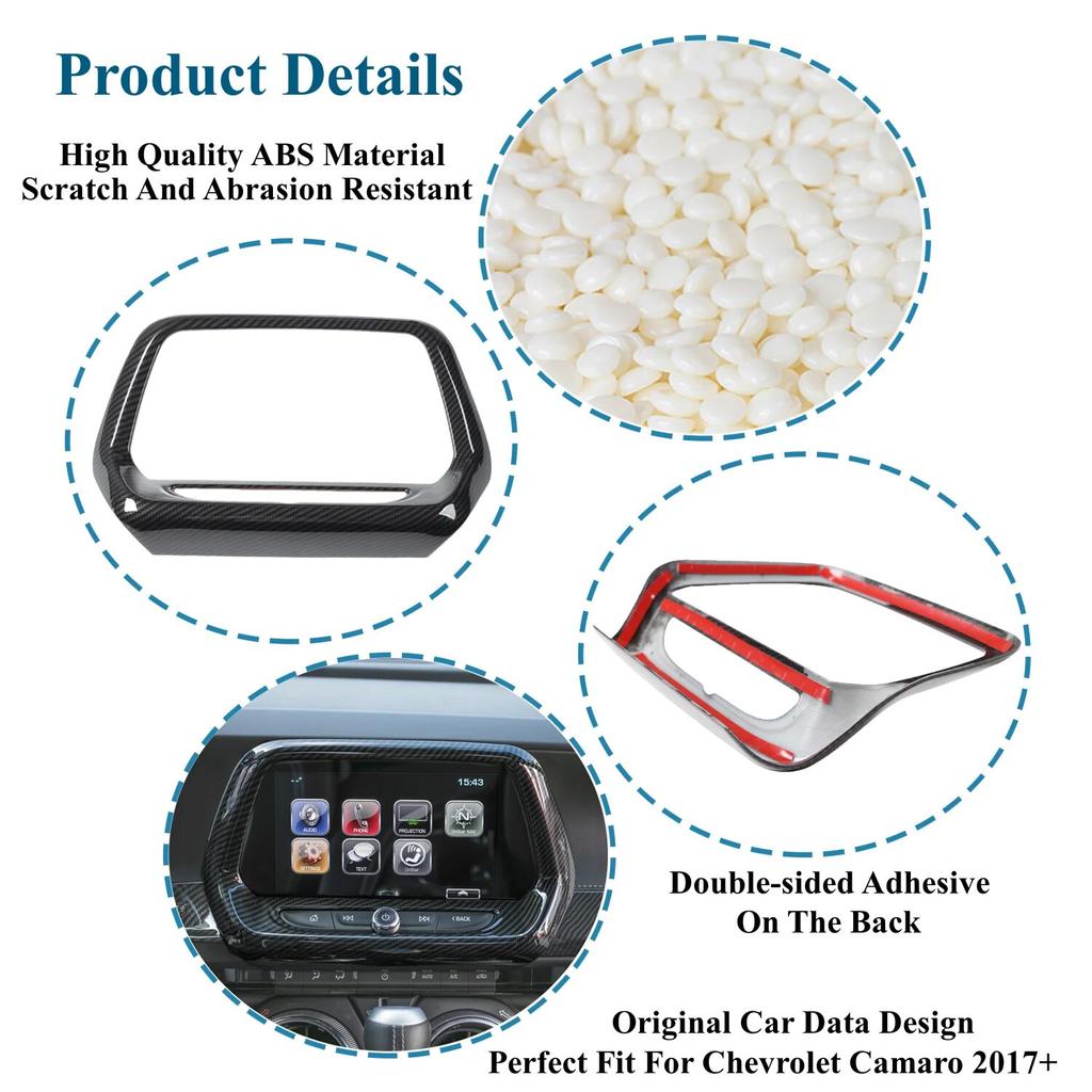 Decorare panou GPS cu ecran mare de navigație auto pentru Chevrolet Camaro 2017 2018 2022 Accesoriu pentru turnare interioară