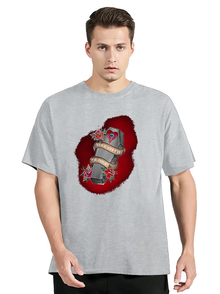 New Cotton T-Shirt Men Alkaline Trio With Black Top Klassisch Heartskull Casual Top TShirt Clothing Oversized Tees